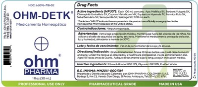 1 Oz Bottle Label (Ohm Detk 1 Fl. Oz. Bottle Label)